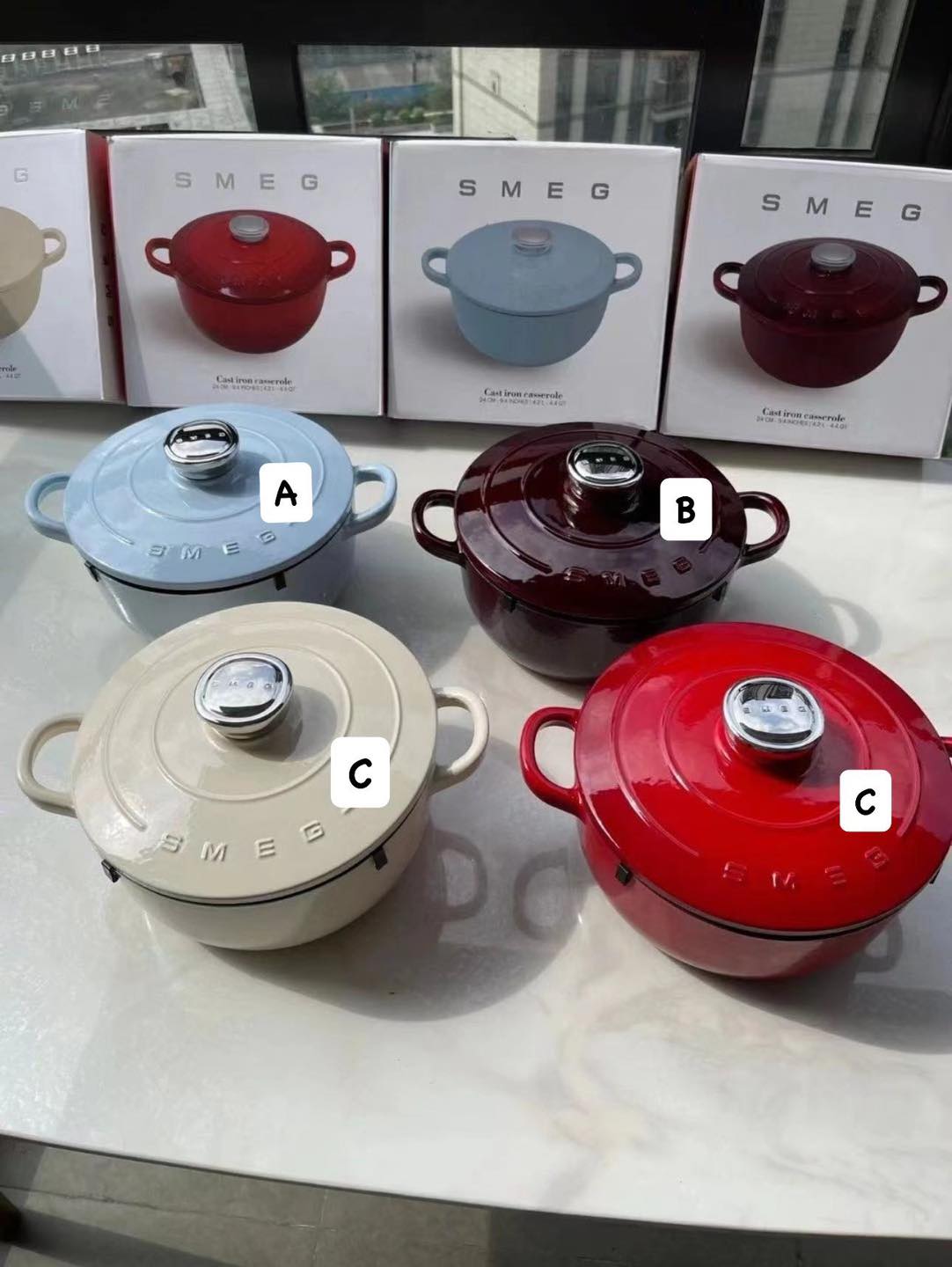 Smeg брэндийн ширмэн тогоо болон ган хутганы ком